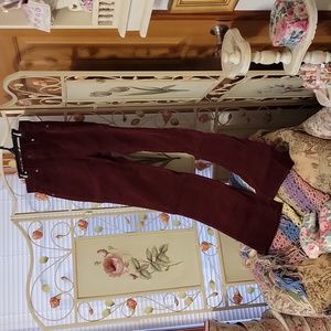 GAP Vintage Flare High Rise Corduroy Size 8L Burgundy/Wine